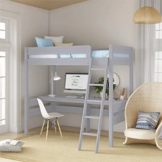 Twin Adryan Loft Bed with Desk - Room & Joy image {1}