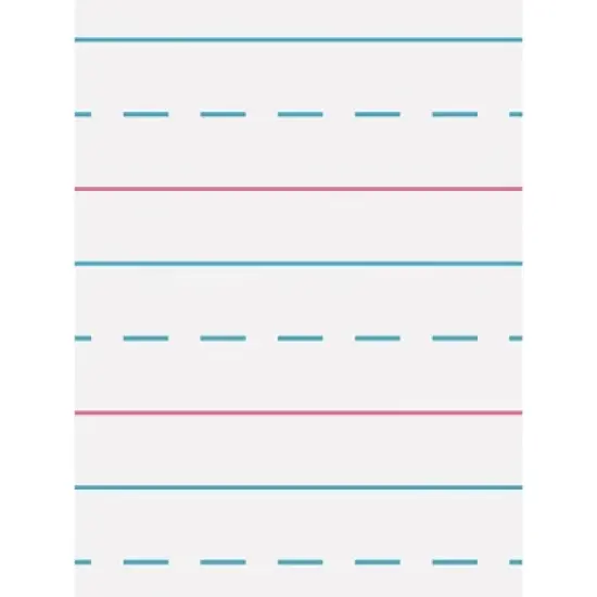 Pacon&reg; Handwriting Tablet, White, 1/2 in x 1/4 in x 1/4 in Ruled Long, 12" x 9", 40 Sheets, Pack of 12 image {4}