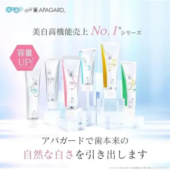 APAGARD PREMIO (105g LARGE TUBE) Sangi's JAPAN Nano-Hydroxyapatite Premium Whitening Toothpaste | Naturally Whiter Teeth | No-Fluoride image {2}