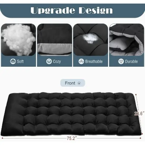 DoCred Heavy Duty 5-Position Folding Chaise Lounge Chair with Pad for Outdoor Sunbathing, Pool, Beach & Patio image {2}