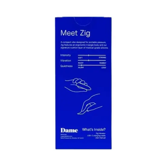 Dame Zig Softest Lipstick Bullet Vibrator for Women - Pink image {10}