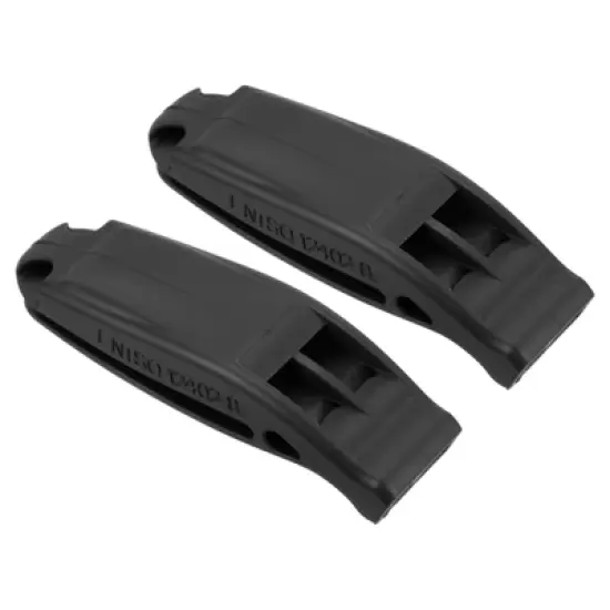 Unique Bargains Plastic Kayaking Hiking Survival Signal Marine Whistles 2 Pcs image {4}
