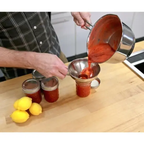 Kuchenprofi Wide Mouth Canning Funnel, Stainless Steel, 5.5-Inch Diameter image {3}