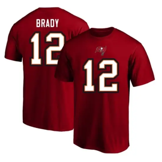 NFL Tampa Bay Buccaneers Men's Tom Brady Big & Tall Short Sleeve Cotton Core T-Shirt image {2}