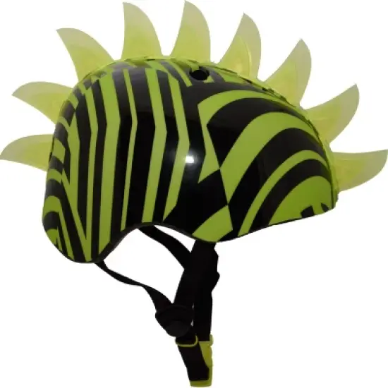 Krash! Dazzle LED Lighted Mohawk Youth Helmet - Green image {3}