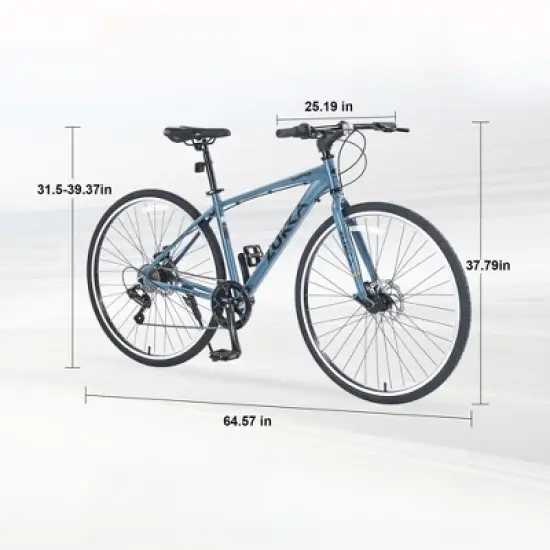 INFURNIC Bicycles, 27.5 Inch Road Bike for Women and Men, 7 Speed Road Bike, Blue, 64.57"*25.19"*37.79" image {1}