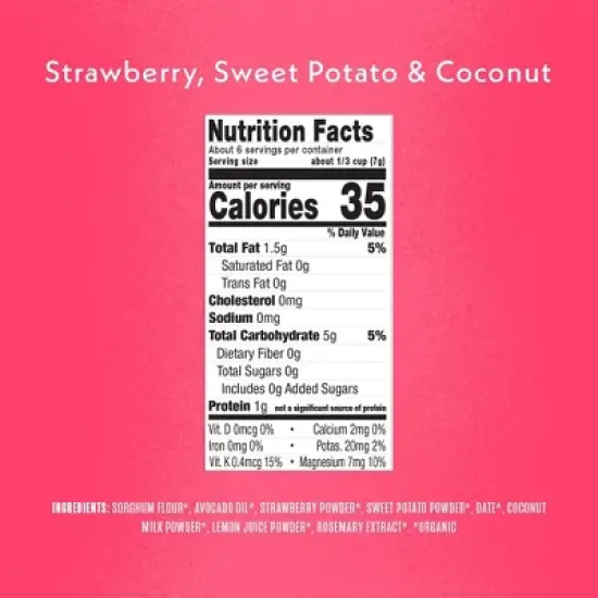 Once Upon a Farm Fruit and Veggie Puffs Strawberry Sweet Potato & Coconut Baby Snacks - 1.5oz image {5}