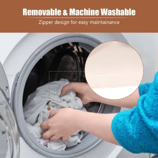 Tangkula 8PCS Conversation Wicker Set Patio Rattan Table&Cushioned Chair image {6}