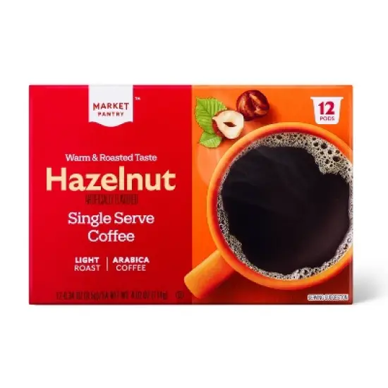 Hazelnut Light Roast Coffee - Single Serve Pods - 12ct - Market Pantry&trade; image {4}