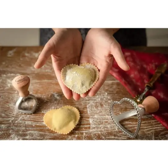 Marcato Classic Ravioli Maker Stamp, Heart Shape, 2-Inch image {1}