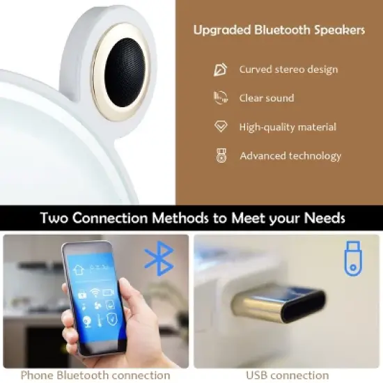 Costway Vanity Dressing Table Set Touch Screen Dimming Mirror image {5}