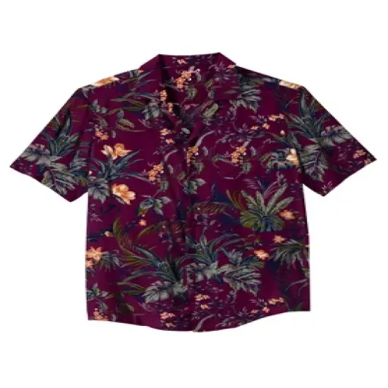 KS Island by KingSize Men's Big & Tall  Printed Rayon Short-Sleeve Shirt image {25}