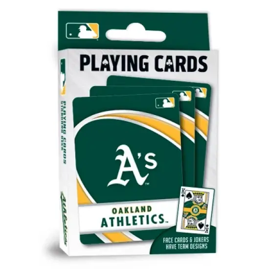 MasterPieces Officially Licensed MLB Oakland Athletics Playing Cards - 54 Card Deck for Adults image {1}