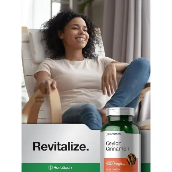 Horbaach Ceylon Cinnamon 4000mg | 250 Capsules image {6}