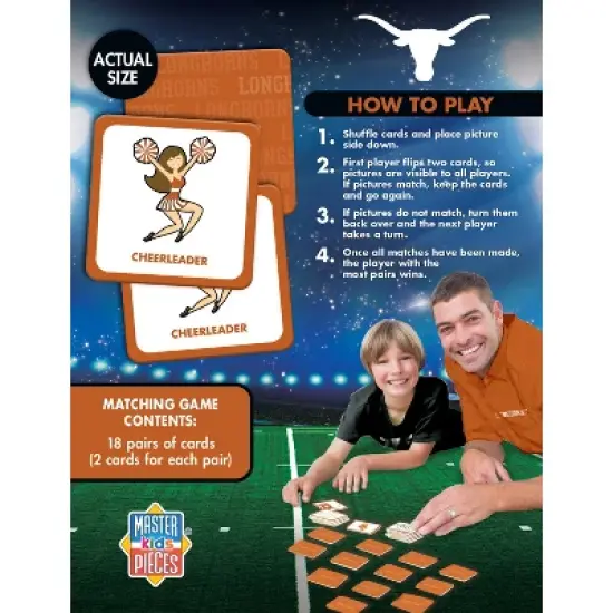 MasterPieces Officially Licensed NCAA Texas Longhorns Matching Game for Kids and Families image {3}