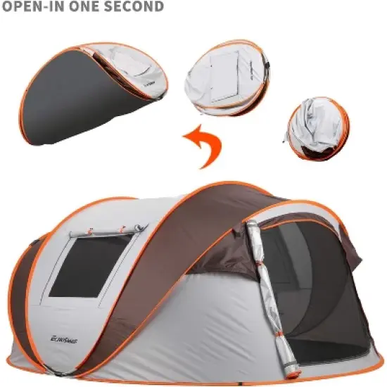 MaseiKar Camping Instant Pop Up Tent, 6 Person, Water Resistant Dome, Easy Setup for Camping Hiking and Outdoor, Portable with Carry Bag, 3 Season image {1}