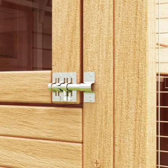 FUFU&GAGA Large Wooden Cattery Cat Enclosure Cat House with Multi - Level Space - Outdoor/Indoor Cat House with Secure Mesh image {13}