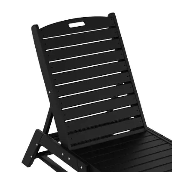 WestinTrends Poly Reclining Outdoor Patio Chaise Lounge Chair Adjustable image {9}