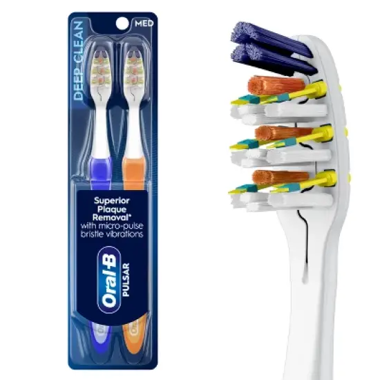 Oral-B Pulsar Pro-Health Battery Powered Toothbrush - Medium - 2pk image {11}