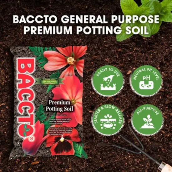 Michigan Peat General All Purpose Premium Potting Soil with Perlite for Indoor Outdoor Pots, Planters, Raised Bed, and Container Gardening, 50 Pounds image {1}