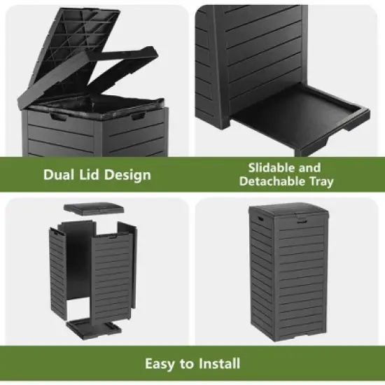 MAYEERTY 31 Gallon Large Capacity Outdoor Deck Box for Patio Furniture Cushions, Pillow with Wheels image {6}