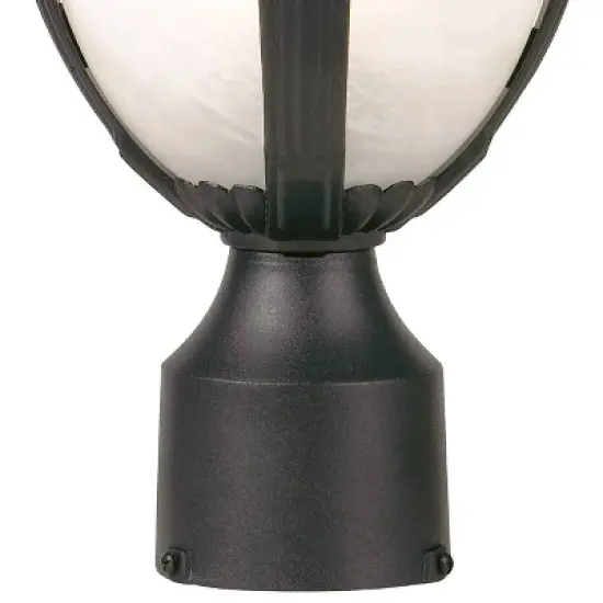 John Timberland Casa Sorrento Rustic Outdoor Post Light Pier Mount Fixture Black 16 3/4" Marbleized Glass for Exterior Barn Deck House Porch Yard Home image {3}
