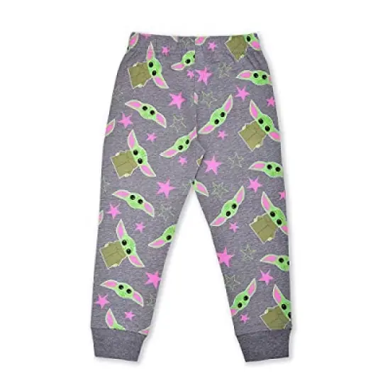 Star Wars Girl's Baby Yoda 2 Piece Coordinates, Long Sleeve T-Shirt and Jogger Pants Set for kids image {2}