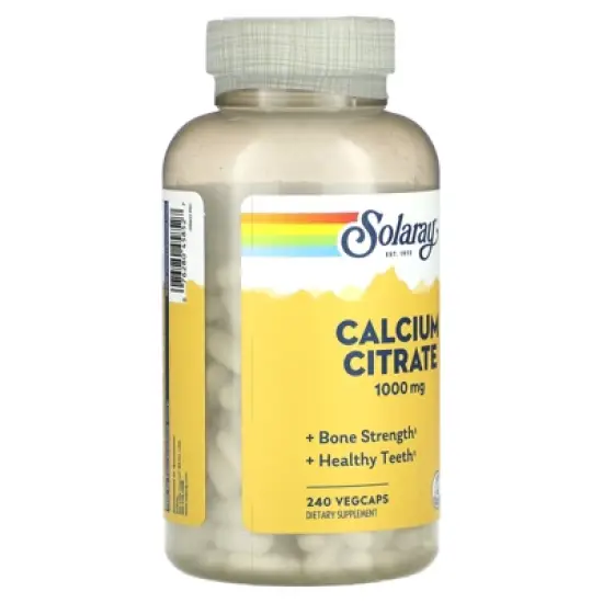 Solaray Calcium Citrate, 240 VegCaps (250 mg per Capsule) image {3}