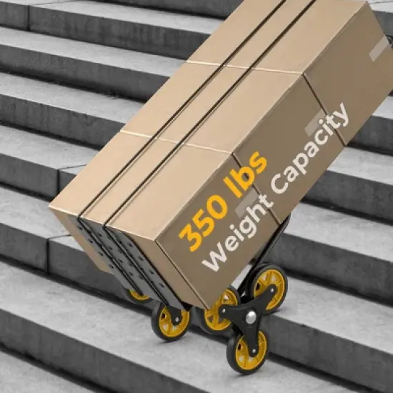 Costway Stair Climber Hand Truck with Telescoping Handle and Rubber Wheels 350 Lb Capacity image {3}