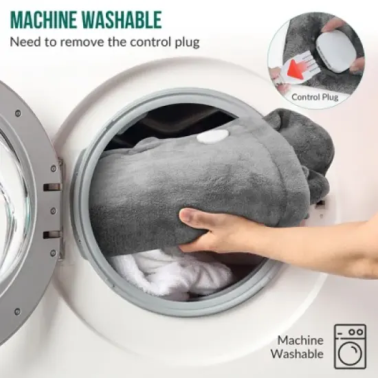 SNAILAX Electric Heating Pad - Full Coverage for Neck, Shoulders & Back Pain Relief image {7}