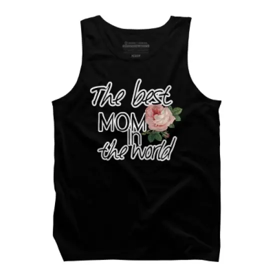 Men's Design By Humans Mother's Day Best Mom in the World By bambino Tank Top image {2}