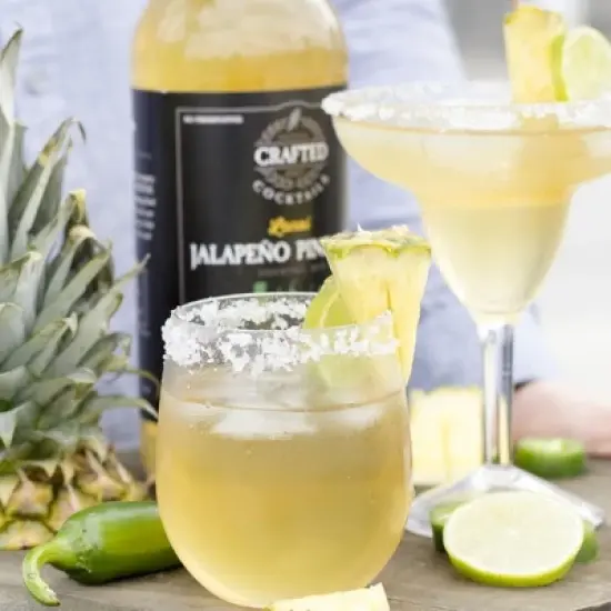Crafted Cocktails Jalapeo Pineapple Mix: 6 Pack&nbsp; Pineapple, Jalapeo and Lime with Organic Agave&nbsp; 60 Calories, Makes Margaritas and Mai Tais image {3}