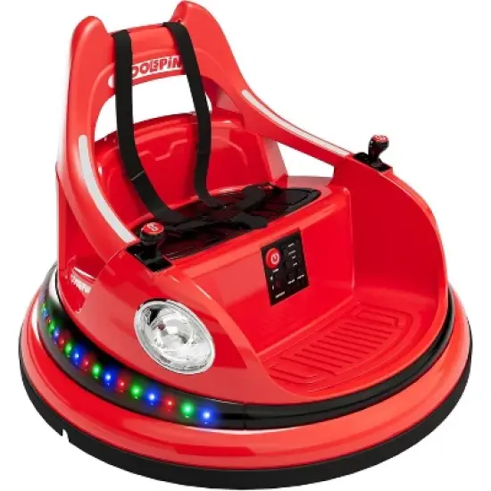 12V Kids Ride-On Bumper Car with Remote Control, 360&deg; Spin Electric Toy Car for Toddlers, 2 Speeds, Music, Safety Belt, Indoor/Outdoor image {12}