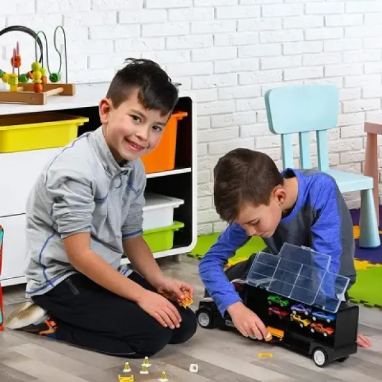 Toy Truck Transport Car Carrier - Includes 6 Toy Cars & Accessories - Play22Usa image {2}