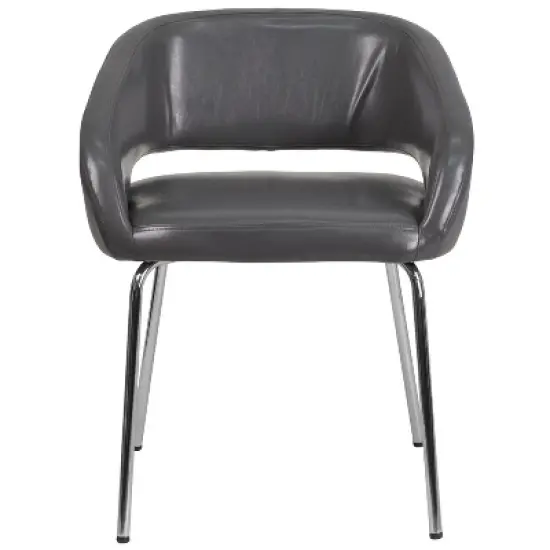 Flash Furniture Fusion Series Contemporary LeatherSoft Side Reception Chair with Chrome Legs image {10}