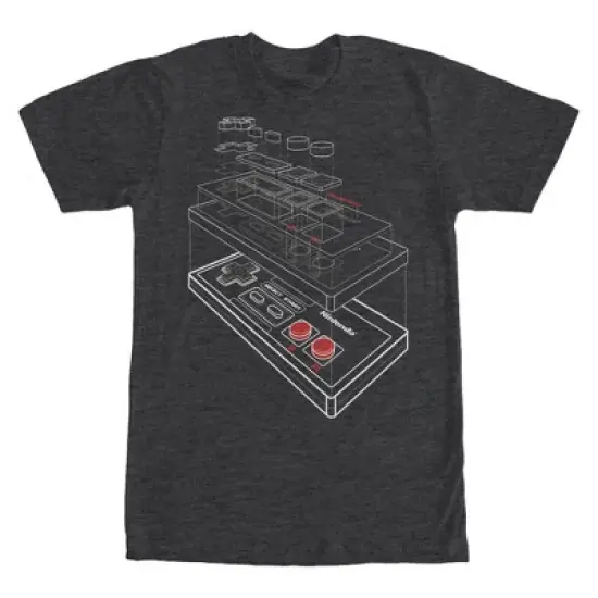 Men's Nintendo Layered NES Controller T-Shirt image {4}