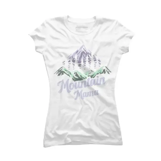 Junior's Design By Humans Mountain Mama Camping Adventure Mom By Flowerr T-Shirt image {3}