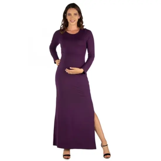 Long Sleeve Maxi Masternity Dress image {6}