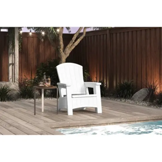 Elements Adirondack Chair with Storage White - Suncast image {7}