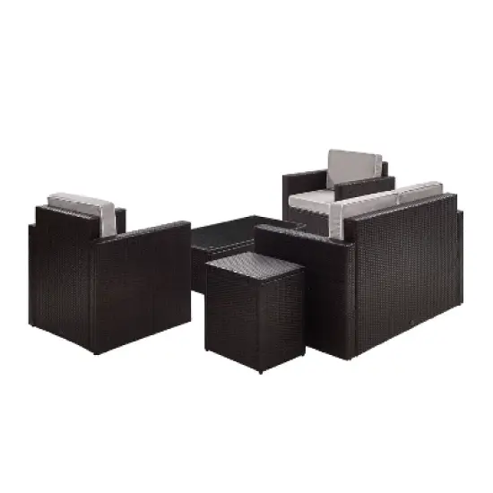 Palm Harbor 5pc All-Weather Wicker Patio Conversation Set - Crosley image {1}