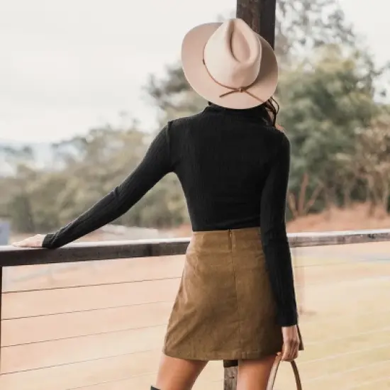 Women's Corduroy Button-Front Mini Wrap Skirt - Cupshe image {3}