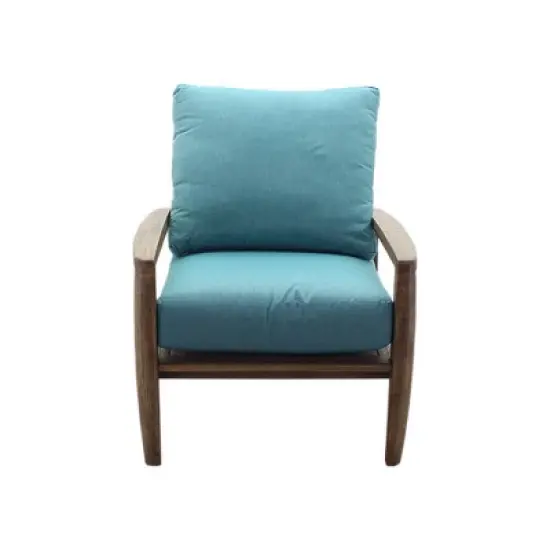 Courtyard Casual Avalon FSC Teak 4 pc Sofa Seating Group  Includes:  One Sofa, Two Club Chairs and One Coffee Table image {7}