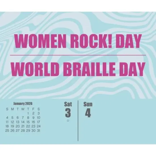 Trends International 2026 Celebrate Daily Dayata Time 6.12"x5.37" Box Calendar image {4}