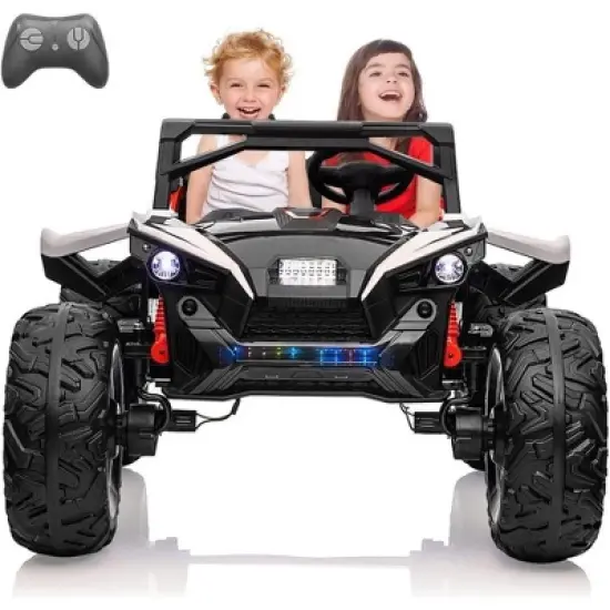 24V 2 Seaters Kids Ride on UTV with Remote Control, Extra Large EVA Wheels & Wide Seat for Big Kids, Full-Metal Suspension, Music, LED Lights image {10}