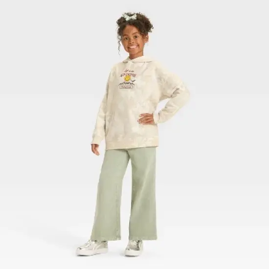 Girls' SmileyWorld Adventure Oversized Hooded Fleece Sweatshirt - Camo image {3}