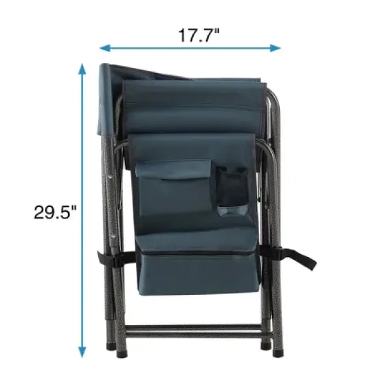 KTMBDW Oversized Padded Folding Outdoor Chair with Storage Pockets and convenient side table for indoor, Outdoor Camping, Picnics and Fishing image {4}