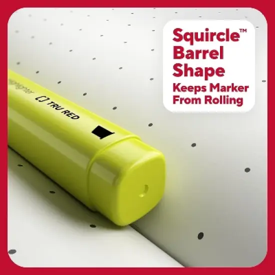 TRU RED Tank Highlighter with Grip Chisel Tip Yellow Dozen TR54579 image {3}