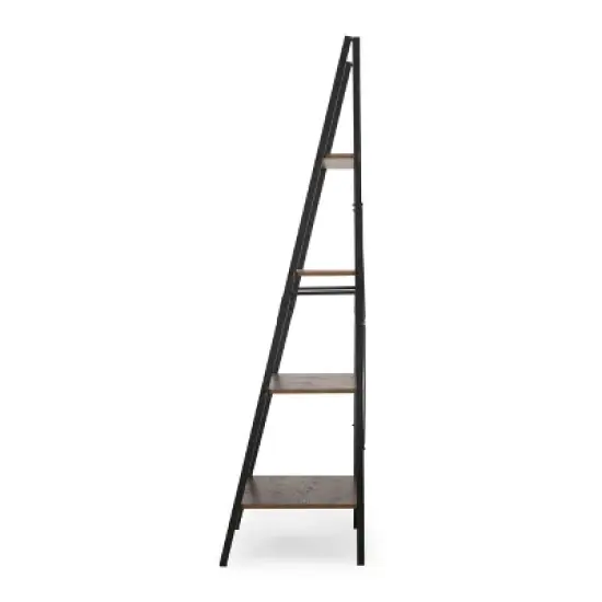 71.5" Newnan Modern Industrial 4 Shelf Etagere Ladder Bookcase - Christopher Knight Home image {6}