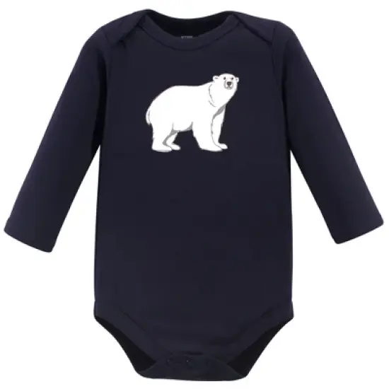 Hudson Baby Infant Boy Cotton Long-Sleeve Bodysuits 5pk, Polar Bear image {5}