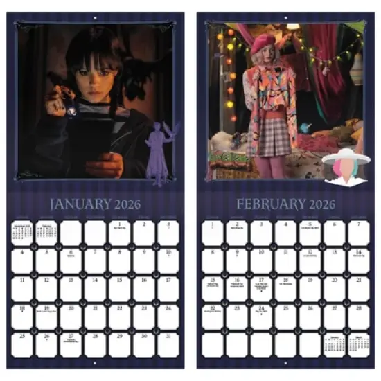 Netflix 2026 Wednesday 12"x12" Wall Calendar image {5}